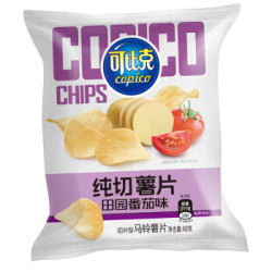 可比克纯切薯片麻辣小龙虾味40g/包休闲膨化网红小吃凑单零食薄片 *2件