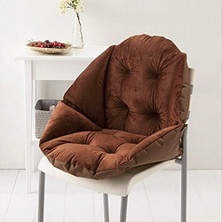ADDOIL 超柔短毛绒贝壳椅垫（咖啡色）