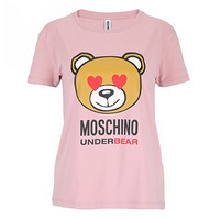  moschino 莫斯奇诺 ZA1905 9008 0185 女士棉质小熊印花T恤