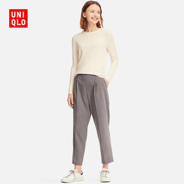 商品uniqlo 优衣库 uq409139000 女士休闲裤 (烟灰色,155/62a(s))