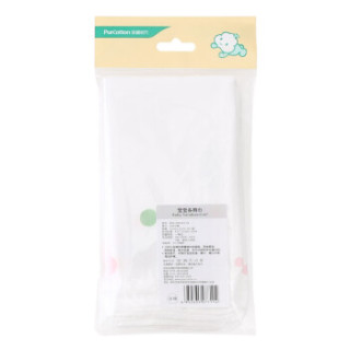 Purcotton 全棉时代 宝宝口水巾 格子+圆圈印花