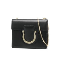 Salvatore Ferragamo 菲拉格慕 Thalia 女士马蹄扣小牛皮链条包