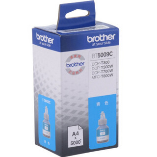 Brother 兄弟 BT5009C 兄弟（brother）BT5009C 青色墨盒(适用于兄弟打印机DCP-T500W / DCP-T300) (青色（蓝色）)