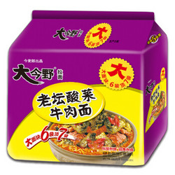 今麦郎 大今野 老坛酸菜牛肉面 袋装 590g *3件