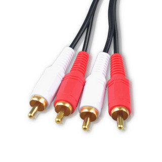 eKL 红白2莲花头音频线1.5米 电视音响音箱功放线 2RCA对2RCA线公对公  左右声道连接线