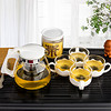 金熊 玻璃茶壶 六件套装 (900ML)一壶四杯一茶叶罐