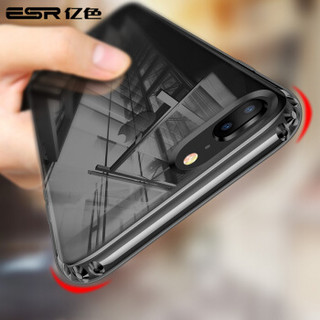 亿色(ESR) 苹果7&8 Plus手机壳 iPhone7 plus&8 Plus手机壳 5.5英寸手机套 透明硅胶强保护壳 原护 黑