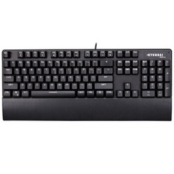 现代（HYUNDAI）HY-MK240 纯机械 104键人体工程手托机械键盘 黑色 青轴