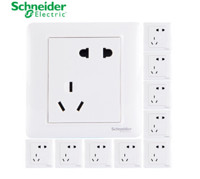 Schneider Electric 施耐德电器   A3E426_10UA 睿意  斜五孔插座 二三插（10只装）