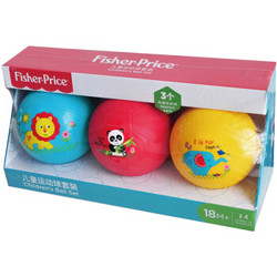 Fisher-Price 费雪 F0923 儿童运动球套装三合一（含足球篮球拍拍球）