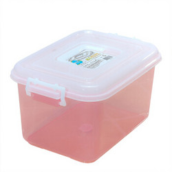 CHAHUA 茶花 2822 塑料收纳箱 8.5L 透粉色