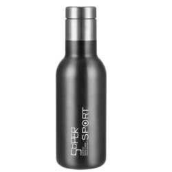 绿珠 K137 双层真空不锈钢保温杯 时尚黑 550ml *9件