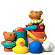 值友专享：Hape 宝宝洗澡玩具 假日泰迪小桶8件套装