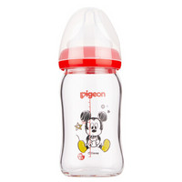 贝亲Disney宽口径玻璃奶瓶160ml配SS奶嘴（米奇宝宝Pigeon时尚）