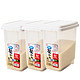 爱丽思IRIS 环保塑料  米桶 储物桶杂粮桶 MRS-5白/透明 5L 3只装