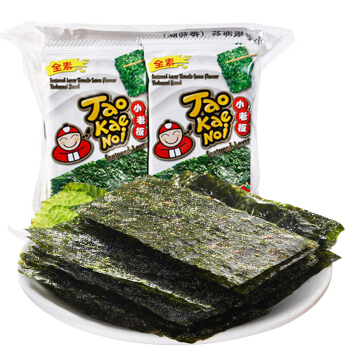 泰国进口小老板韩式海苔脆紫菜番茄味2g8袋11件