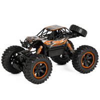 模型(MZ) 遥控车户外竞技大脚攀爬车遥控越野车充电四驱遥控汽车模型儿童玩具车亲子互动橙色