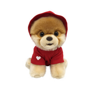 GUND 博美犬毛绒玩具小布-红色连帽衫 22cm