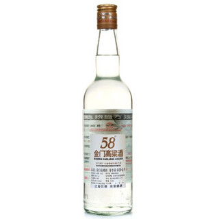 金门高粱 58度 白金龙 白酒 600ml