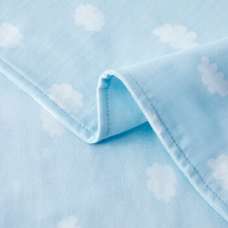 PurCotton 全棉时代 婴儿纱布浴巾 (80*140cm、蓝底白云)