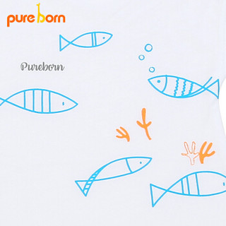 pureborn 博睿恩 婴儿连体衣 (白、 80cm)