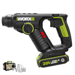 WORX 威克士 WU380.2 家用多功能电锤工具箱 18mm 单电版