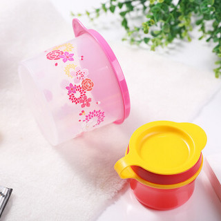 Tupperware 特百惠 百花香圆罐保鲜盒 2件套 600ml+150ml