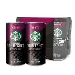 星巴克(Starbucks)星倍醇 黑醇摩卡味 浓咖啡饮料 228ml*6罐 *2件