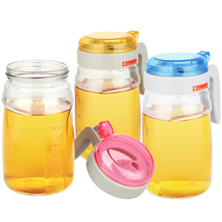 Lilac 紫丁香 玻璃防漏油壶 控油调料瓶食品级酱油醋瓶650ML（颜色随机）