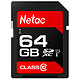 Netac 朗科 U1 Class10 64GB SD卡 科技红