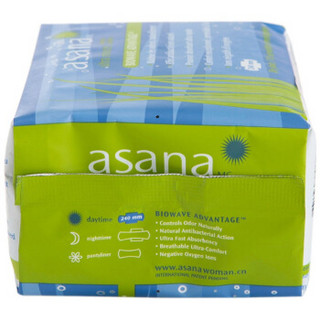 asana 阿莎娜 超薄棉面日用卫生巾 240mm 10片