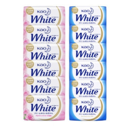 kao 花王 White 美白香皂套装（牛乳 510g 6块+玫瑰 510g 6个）