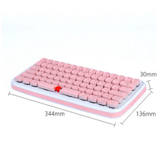 AJAZZ 黑爵 ZERO原点 RGB机械键盘 (BOX黑轴、樱花粉)