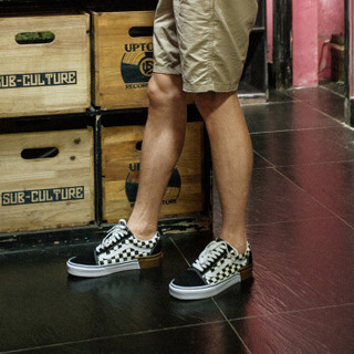  VANS 范斯 OLD SKOOL VN0A38G1U58 黑白棋盘格帆布鞋 (42)