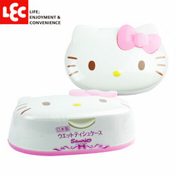 LEC 日本丽固婴儿湿巾Hello Kitty卡通盒装80片湿巾