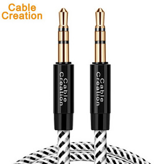  CABLE CREATION CC0367 AUX音频线车用 3.5mm立体声音频线公对公 耳机音频 电视显示器线 1.83米