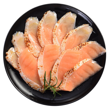 美加佳 冷冻刺身智利炙烤三文鱼腩切片 90g 盒装 海鲜