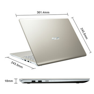 ASUS 华硕 灵耀S系列 灵耀S 2代 15.6英寸 笔记本电脑 酷睿i5-8250U 8GB 512GB SSD MX150 冰钻金