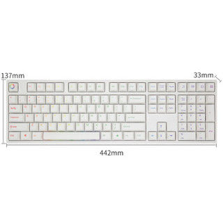 Varmilo 阿米洛 彩虹二号定制系列 VA108M 白色RGB机械键盘 (Cherry静音黑轴)