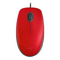 88VIP：logitech 罗技 M110 有线鼠标 1000DPI 红色