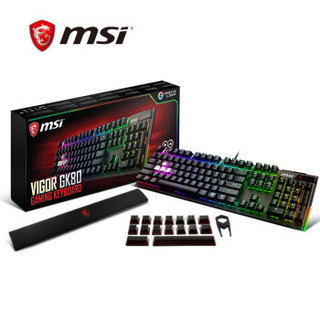 msi 微星 Vigor GK80 RGB机械键盘 (Cherry红轴)