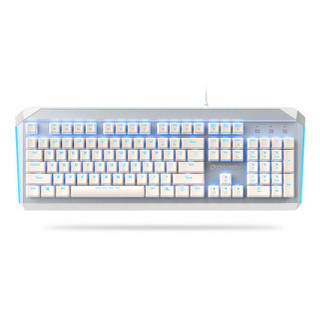 达尔优（dareu）EK822机械键盘 有线键盘 104键  PBT键帽 背光键盘  白银 白轴 自营