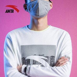  ANTA 安踏 95839726 男子套头卫衣 (3XL、纯净白)