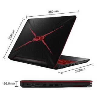 ASUS 华硕 飞行堡垒系列 飞行堡垒6 15.6英寸 笔记本电脑 酷睿i5-8300H 8GB 256GB SSD+1TB HDD GTX 1050Ti 4G 红黑色