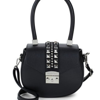 VALENTINO 华伦天奴 Leather Rockstud Saddle Bag 女士单肩手提包