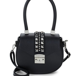 VALENTINO 华伦天奴 Leather Rockstud Saddle Bag 女士单肩手提包