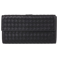 再降价：BOTTEGA VENETA 134075 V001N 1000 女士长款钱包