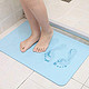 日式出口硅藻土脚垫 硅藻泥地垫 吸水速干防滑地毯 卫生间卫浴门垫 (浅蓝色)