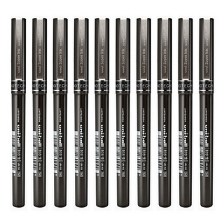 uni MITSUBISHI PENCIL 三菱铅笔 UB-155 耐水防晒中性笔 (黑色、0.5mm、10支装)