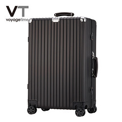 voyagetime 时尚铝镁合金属拉杆箱万向轮20寸旅行登机箱全铝行李箱